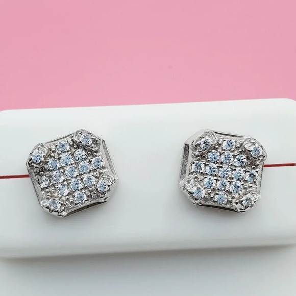 "925 Sterling Silver Cubic Zirconia Earrings, U19254570 - Picture 1 of 11